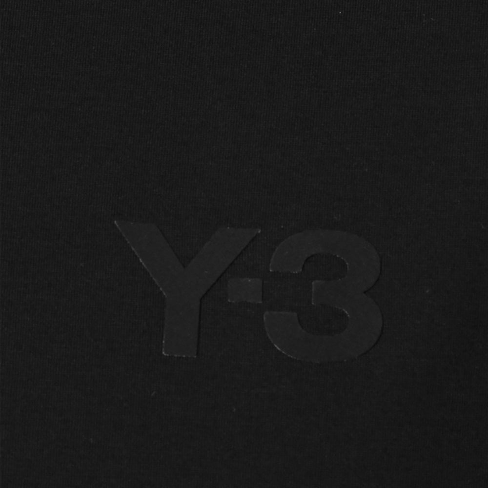 Yohji Yamamoto Chest Logo Round Neck T-Shirt Black