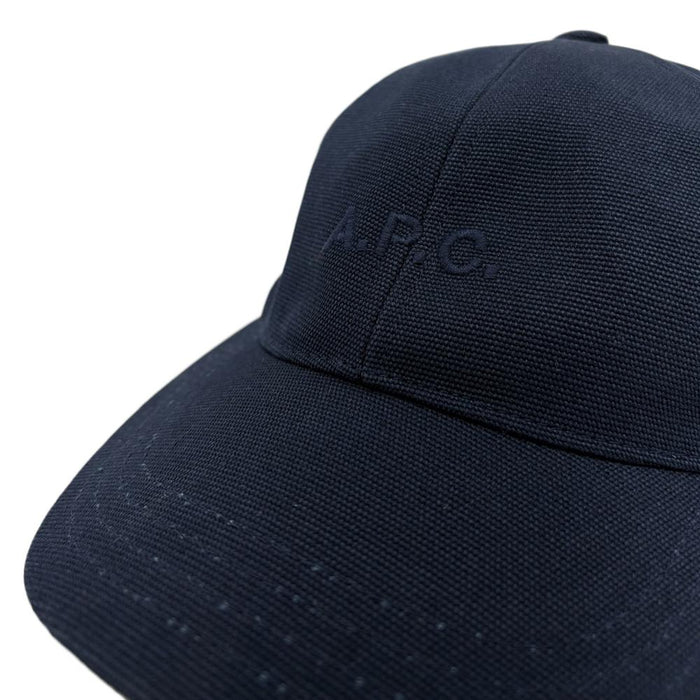 A.P.C. Dark Navy Cotton CHARLIE Embroidered Logo Baseball Cap