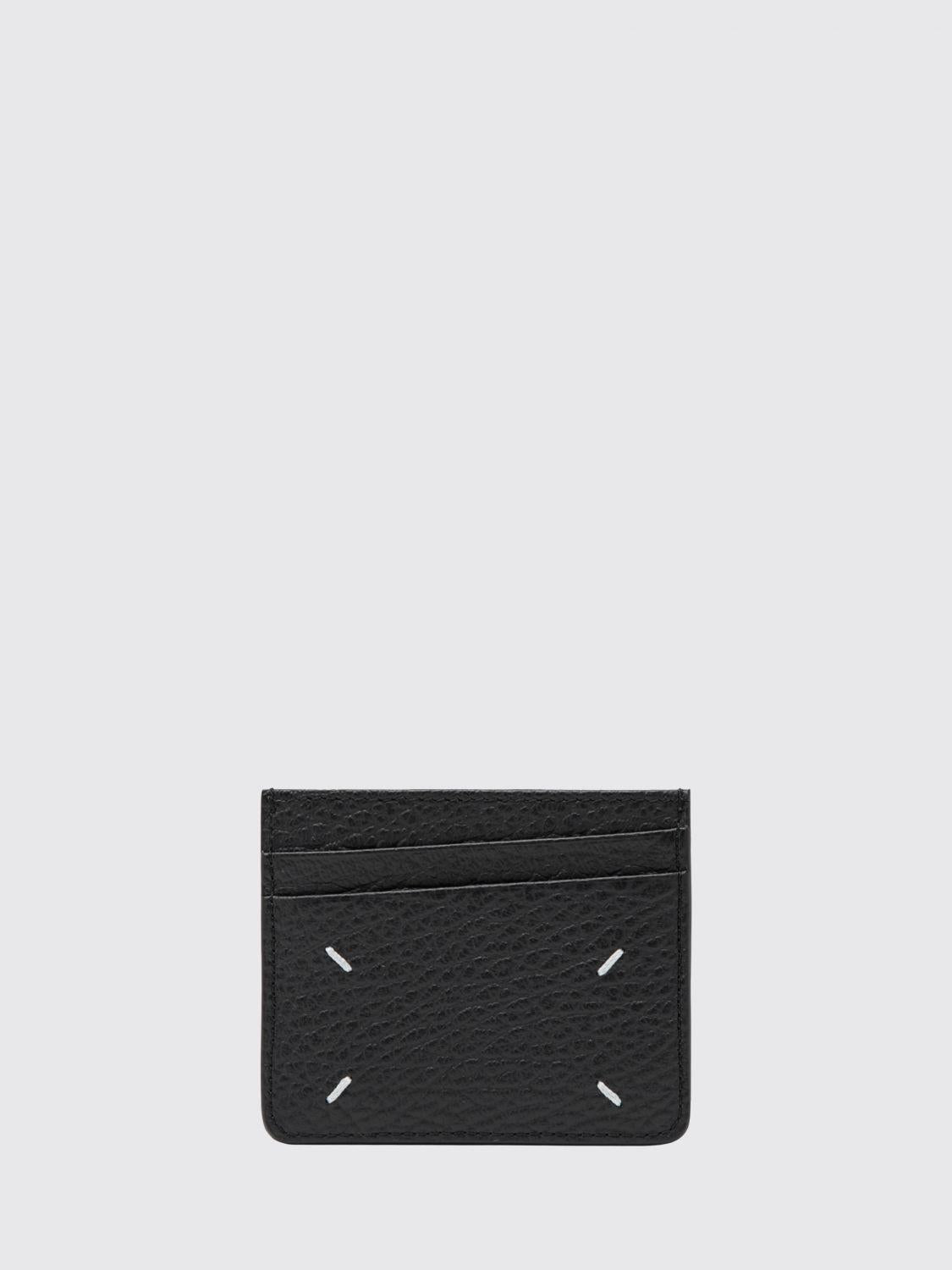 Maison Margiela Black Leather Card Holder Wallet