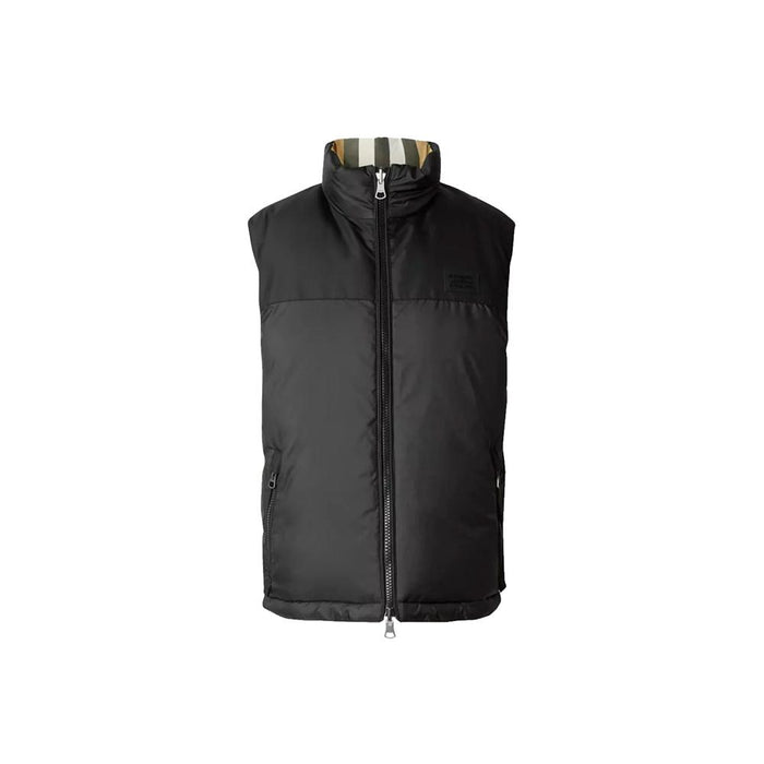 BURBERRY Reversible Down Gilet Vest Archive Beige Black