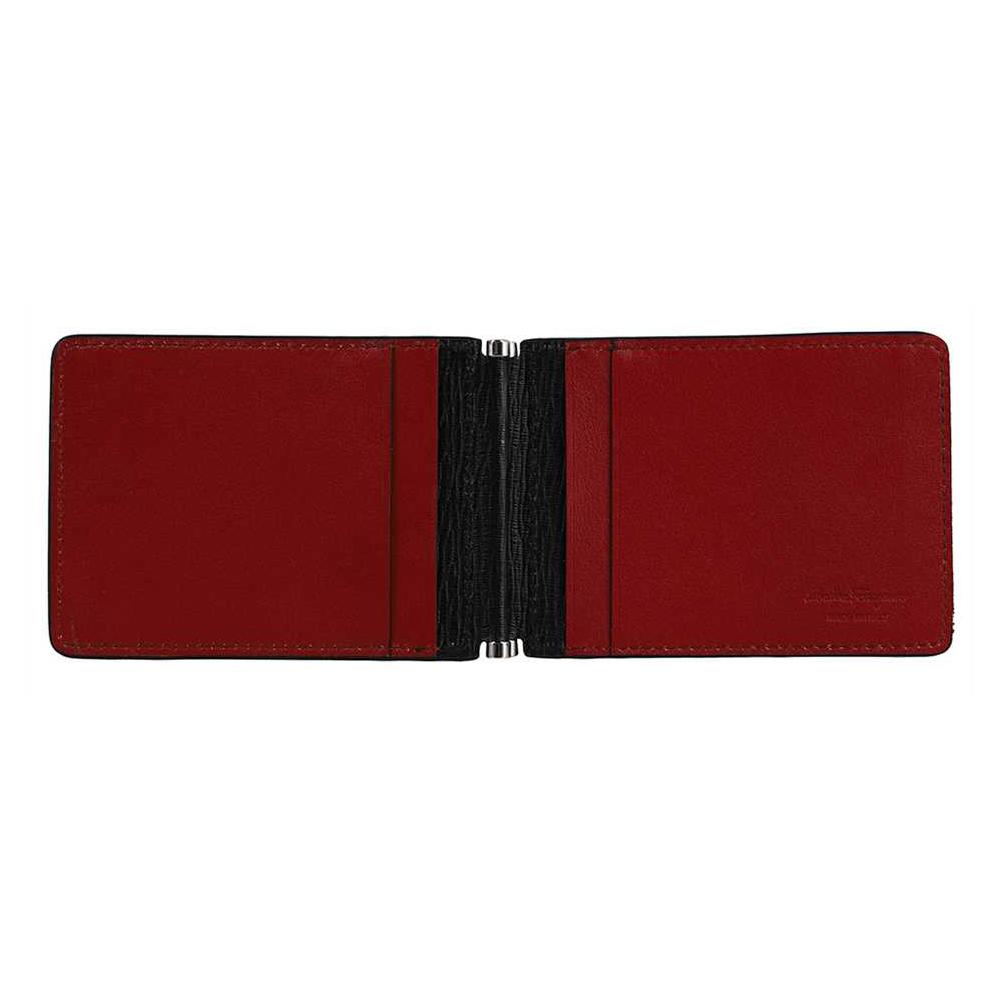 Ferragamo Double Gancini Silver-Tone Leather Card Holder 66 A624 0723881