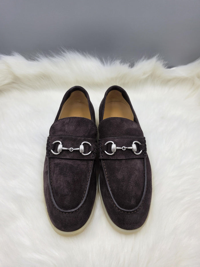 GUCCI Dark Brown Leather Horsebit Loafers Men’s 782672