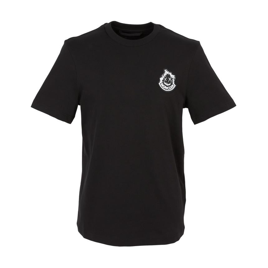Moncler Men’s Short Sleeve T-Shirt Black Cotton Tee