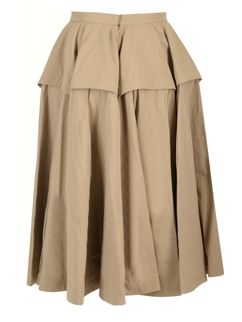 Bottega Veneta Black Wool Long Midi Skirt