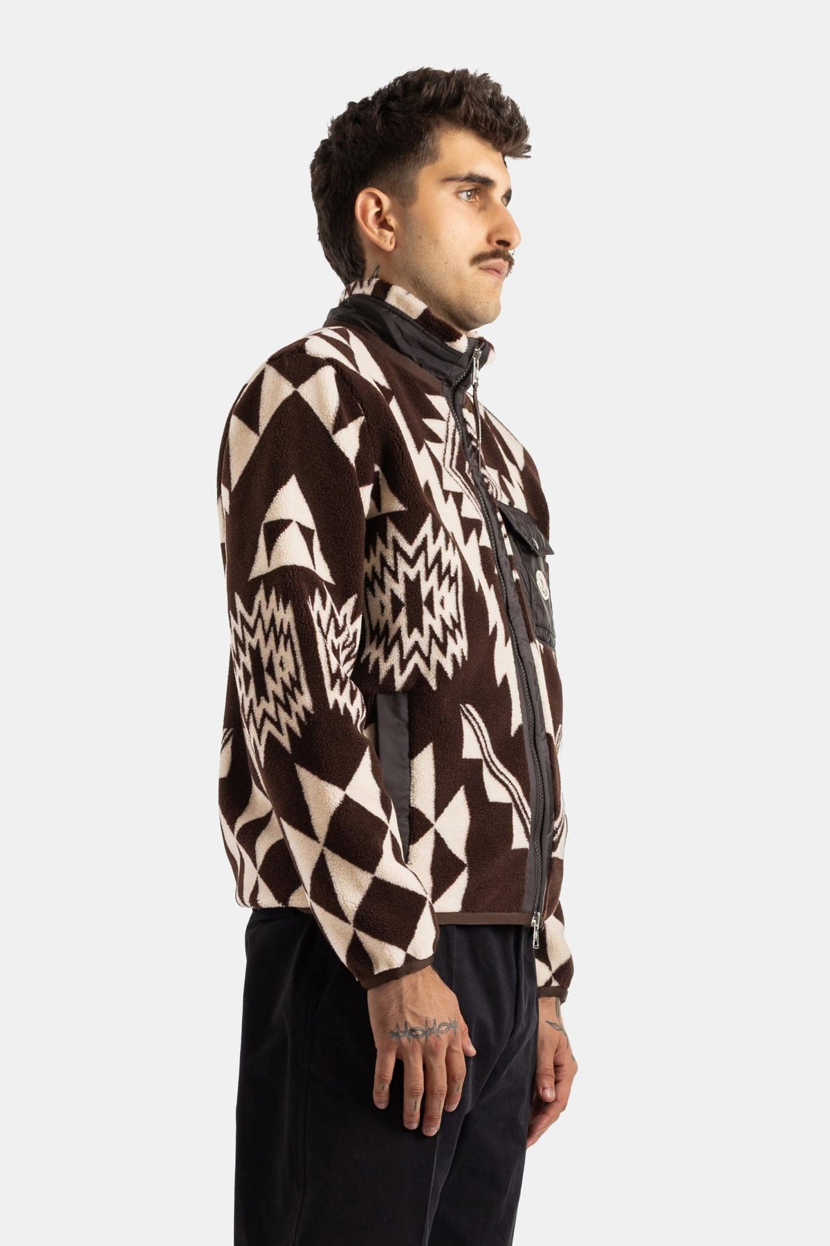Moncler Fleece Jacket for Men Black