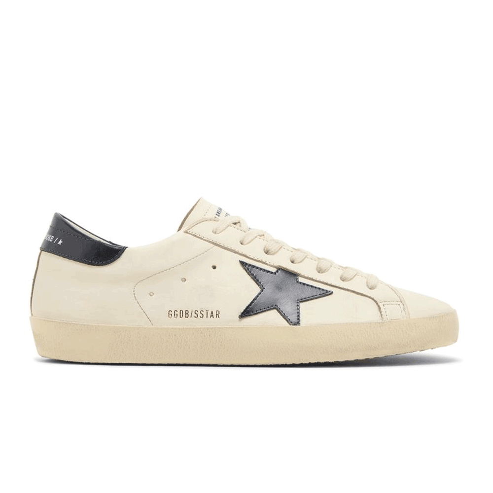 GOLDEN GOOSE Superstar Shiny Low-Top Sneakers Men White Silver Leather