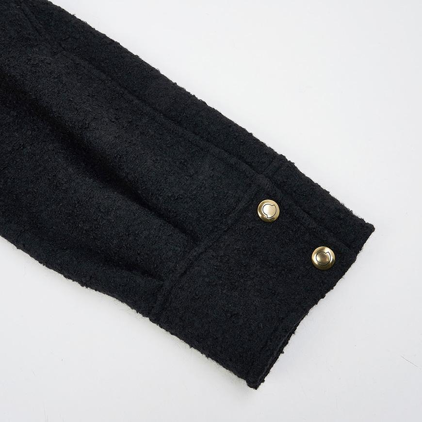 Moncler Womens Boucle Zip Shirt Jacket Cardigan 2F00022 597TE 999