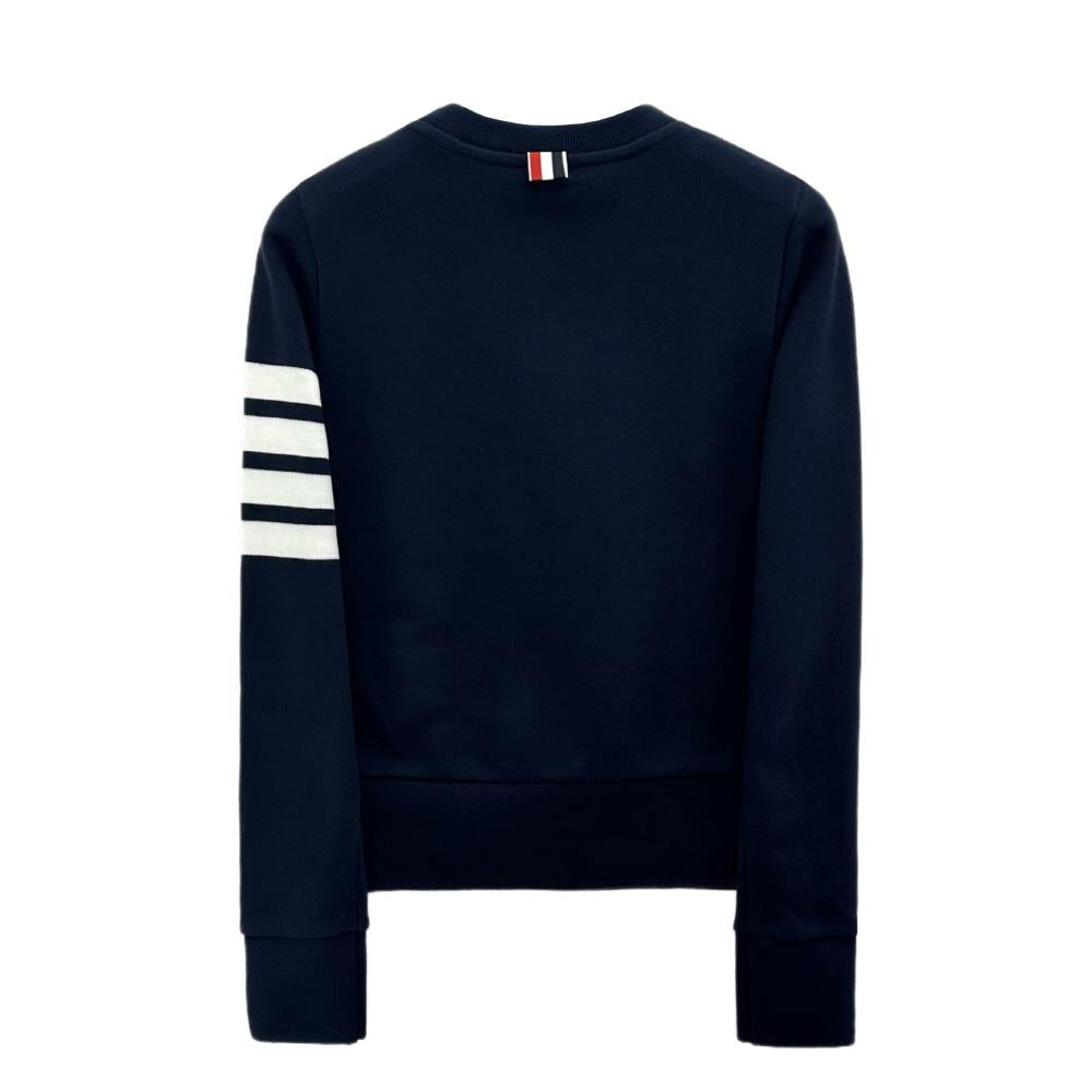 THOM BROWNE Women's Striped Sleeve Crewneck Sweatshirt FJT002A 415