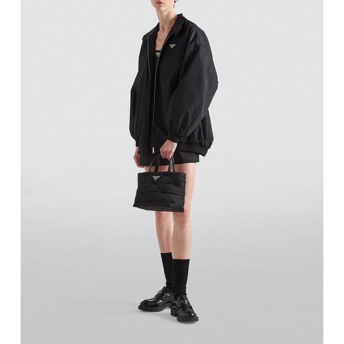 PRADA Padded Re-Nylon Small Tote Bag Black