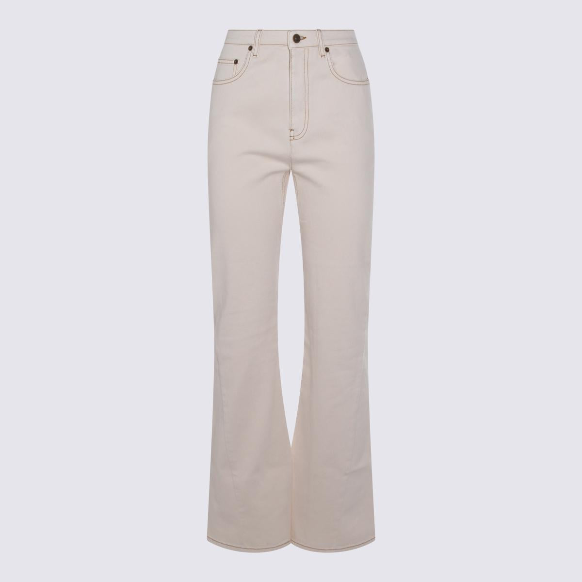 BURBERRY Beige Cotton Crop Pants
