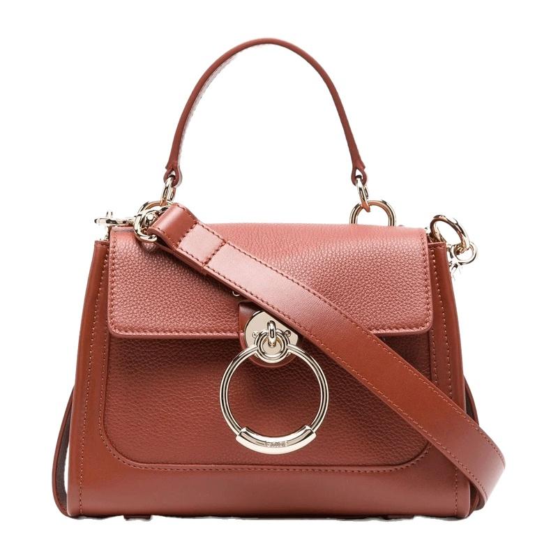 Chloe Tess Mini Day Bag Leather Top Handle Tote Bag 2-Tone