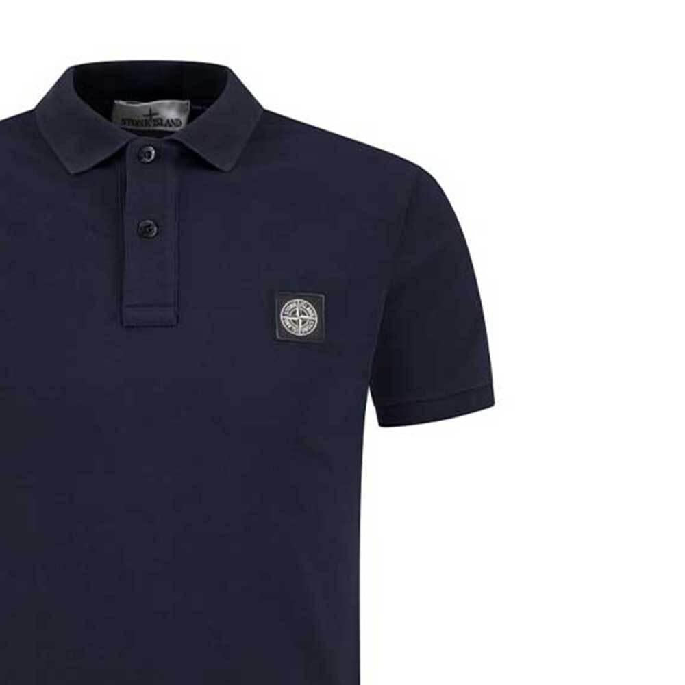 STONE ISLAND Navy Slim Fit Polo Shirt for Men
