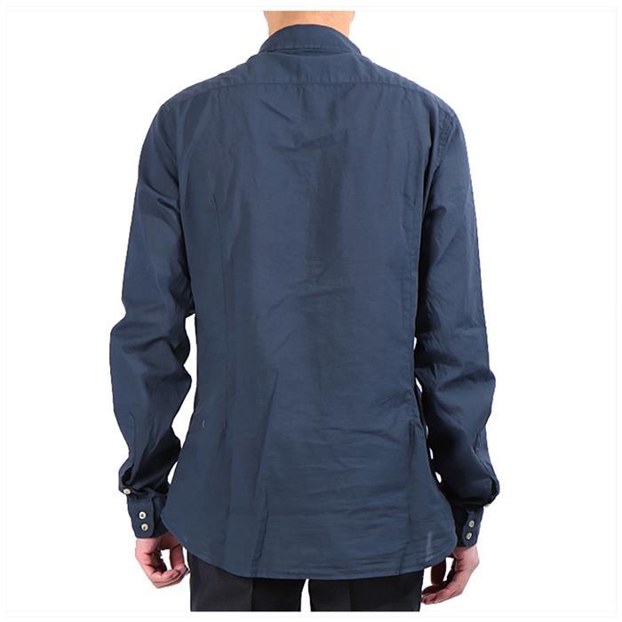 The Editor Navy Cotton Long Sleeve Shirt for Men 1304 1 4434