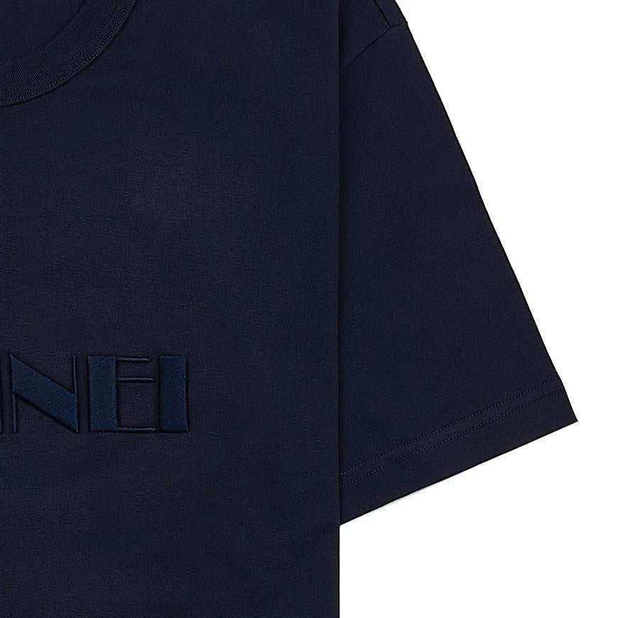 SUNNEI Men’s Big Logo Embroidered Short Sleeve T-Shirt Navy