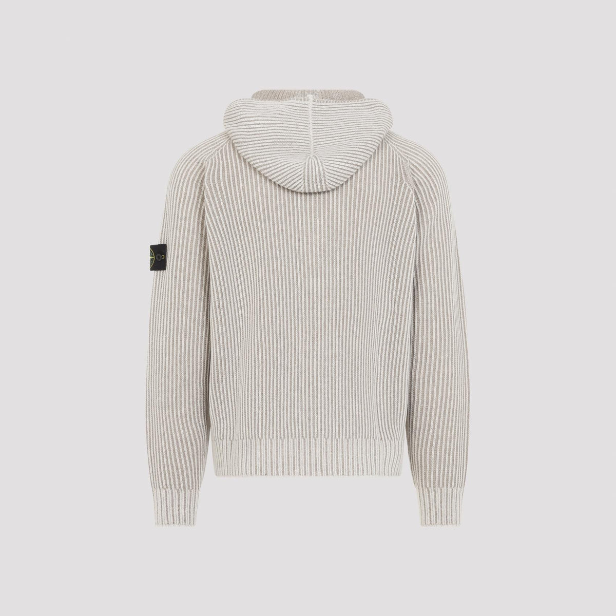 STONE ISLAND Black Cotton Pullover Hoodie for Men