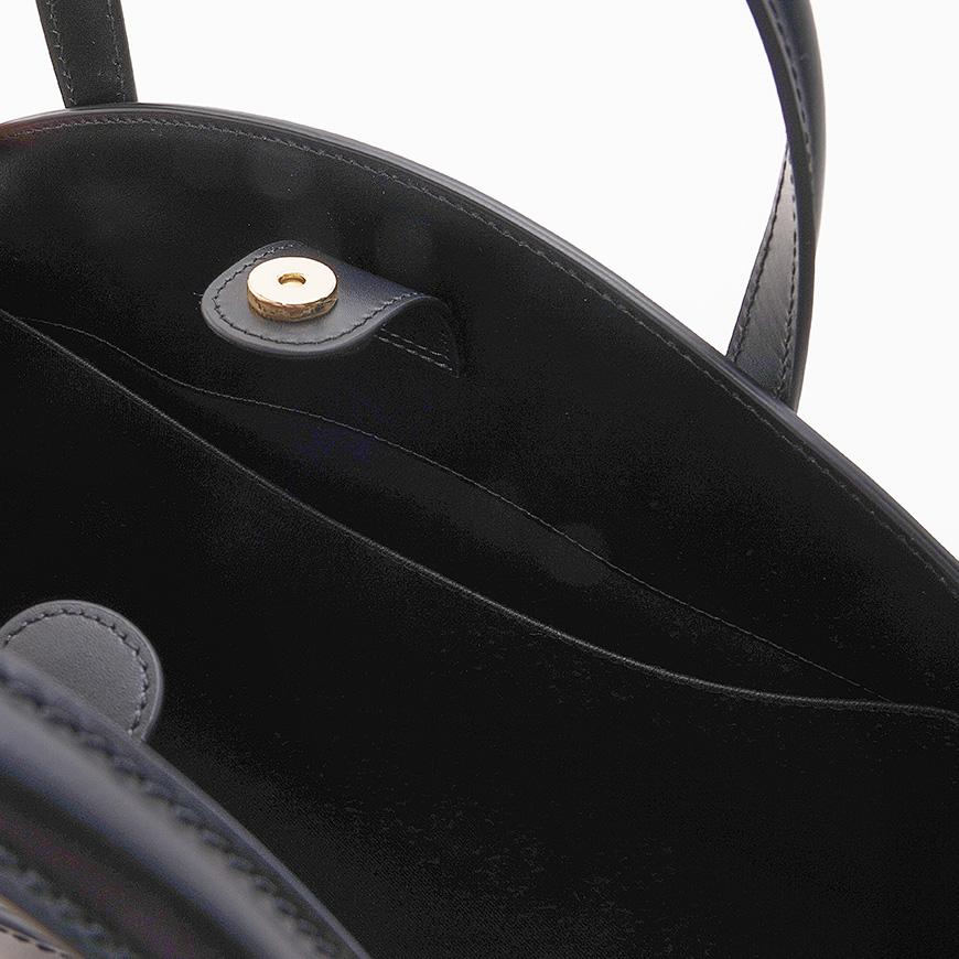 A.P.C. Demi Lune Small Tote Bag Black Leather Women’s