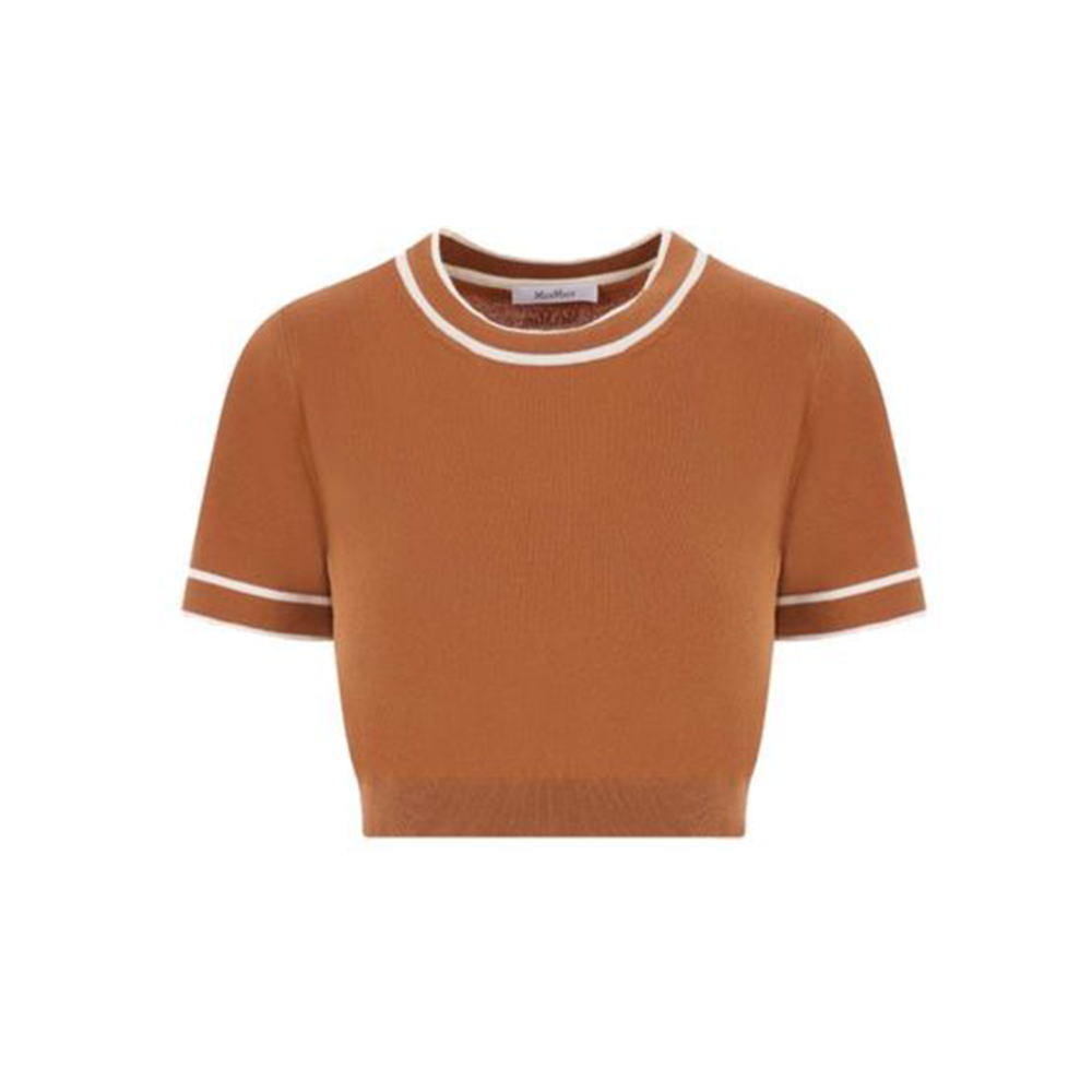 Max Mara Contrast Knit Crop Top 2411361042600