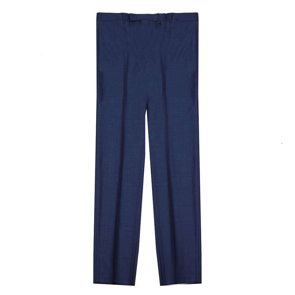 GUCCI Refurbished Dress Trousers Classic Pants Navy Wool Men's