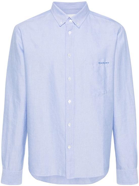 Isabel Marant Men’s Long-Sleeve Shirt White Cotton Button CH0041HAB1I14H30FB DOM