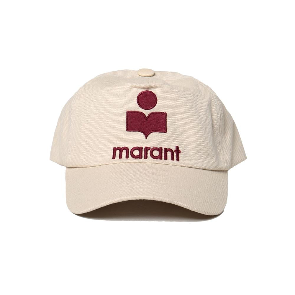 Isabel Marant Ecru TYRONY Logo Cotton Baseball Cap