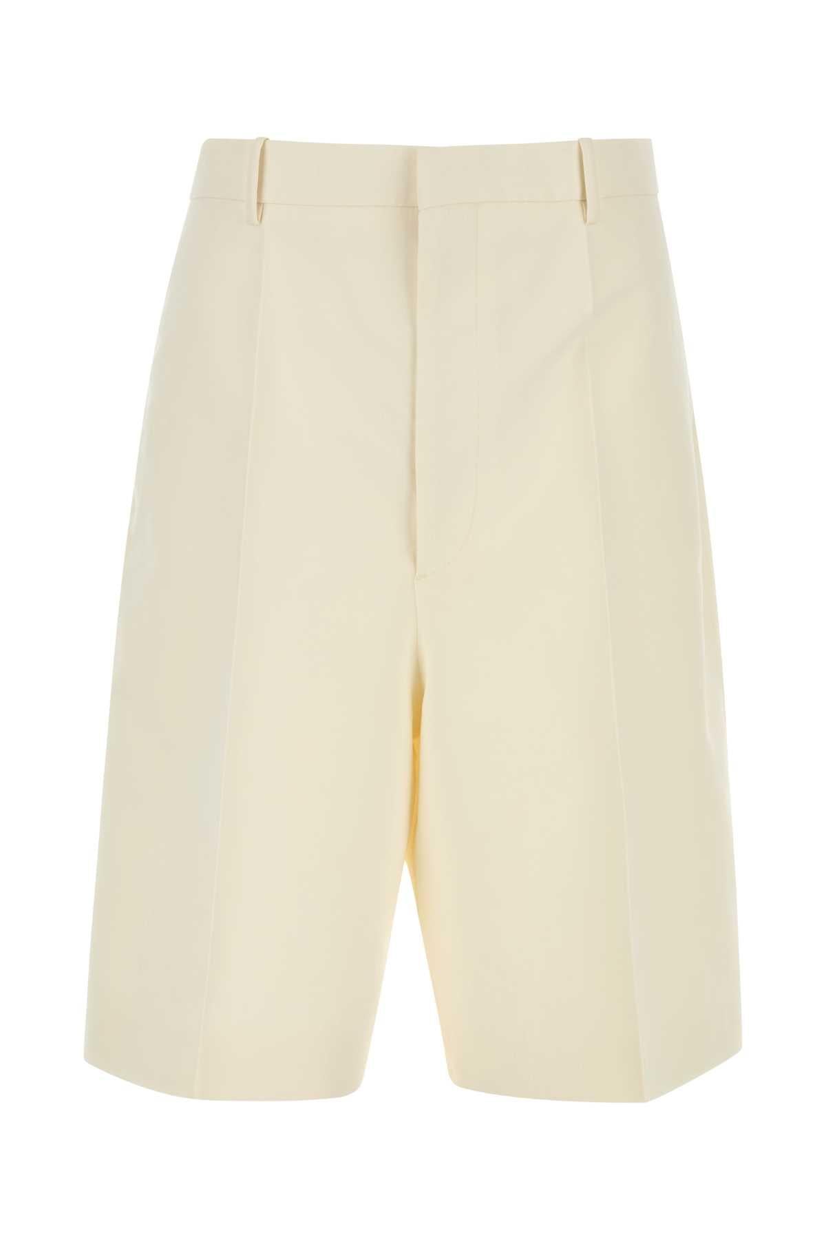Bottega Veneta Beige Cotton Drawstring Shorts