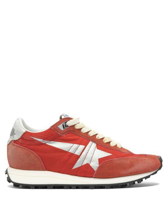 GOLDEN GOOSE Marathon Nylon Upper Silver Star Low-Top Sneakers