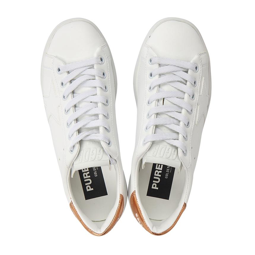 GOLDEN GOOSE Purestar White Leather Low-Top Sneakers Women