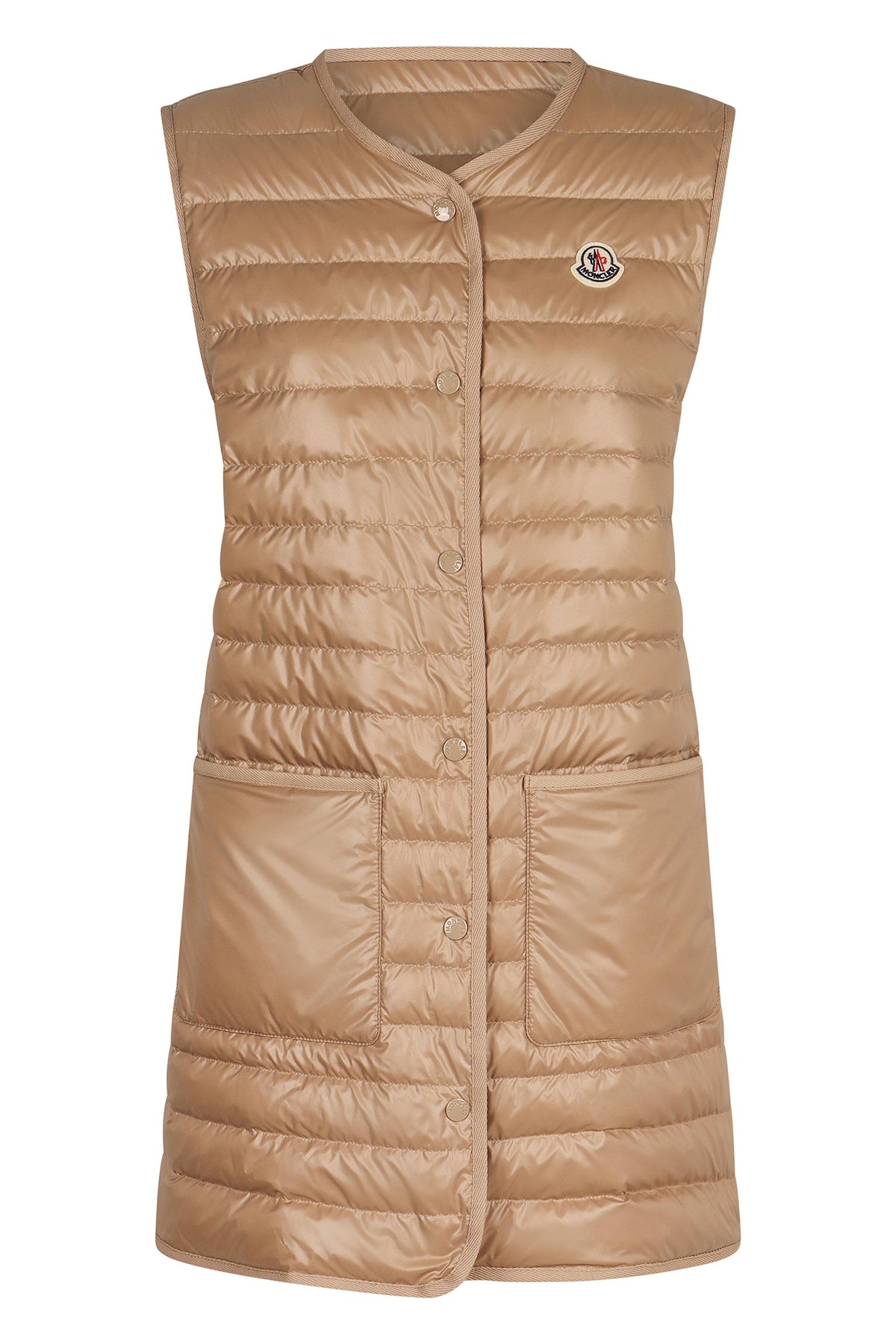 Moncler Beige Hooded Raincoat Trench Coat for Women