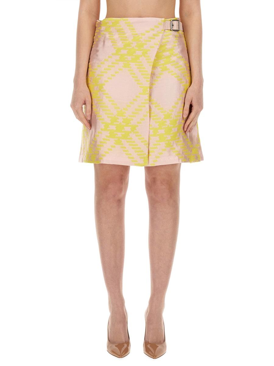 BURBERRY Black Wool Mini Skirt