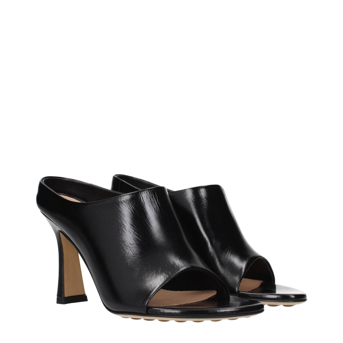 Bottega Veneta Black Leather Strappy Sandals