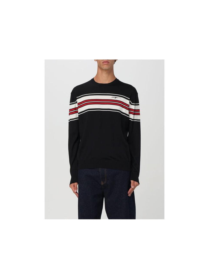 MSGM Wool Blend Jacquard Stripe Crewneck Sweater 3740 MM208 247594