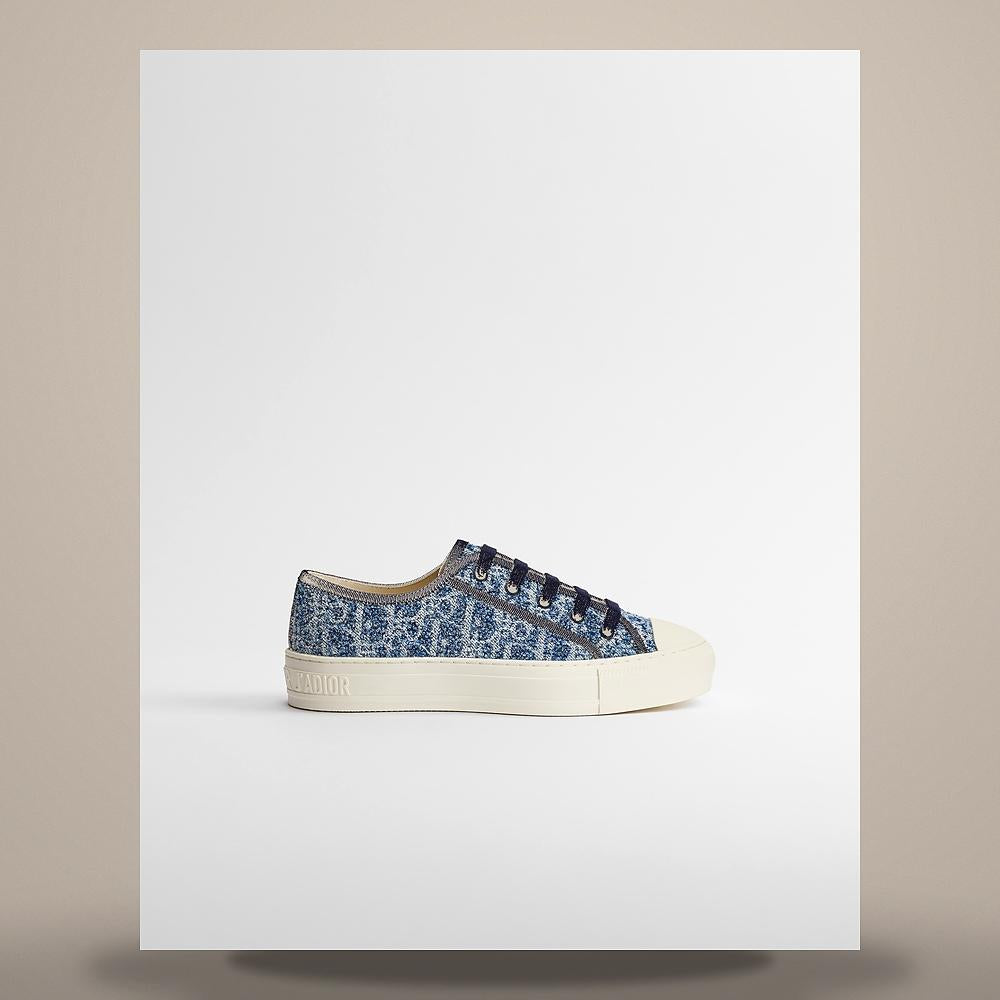 DIOR Walk'n'Dior Oblique Denim Low-Top Sneakers Blue Dioriviera KCK555SOF S79B