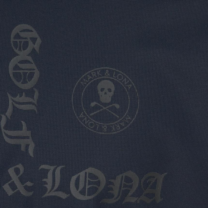 MARK&LONA Navy Men’s Golf Mock Neck Short Sleeve T-Shirt