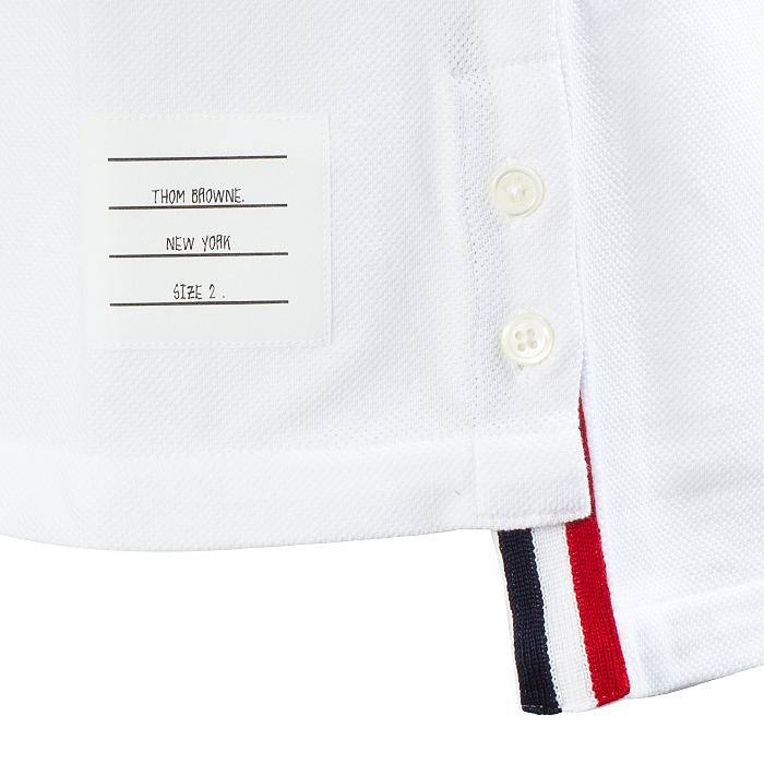 THOM BROWNE Center-Back Stripe Short Sleeve T-Shirt White