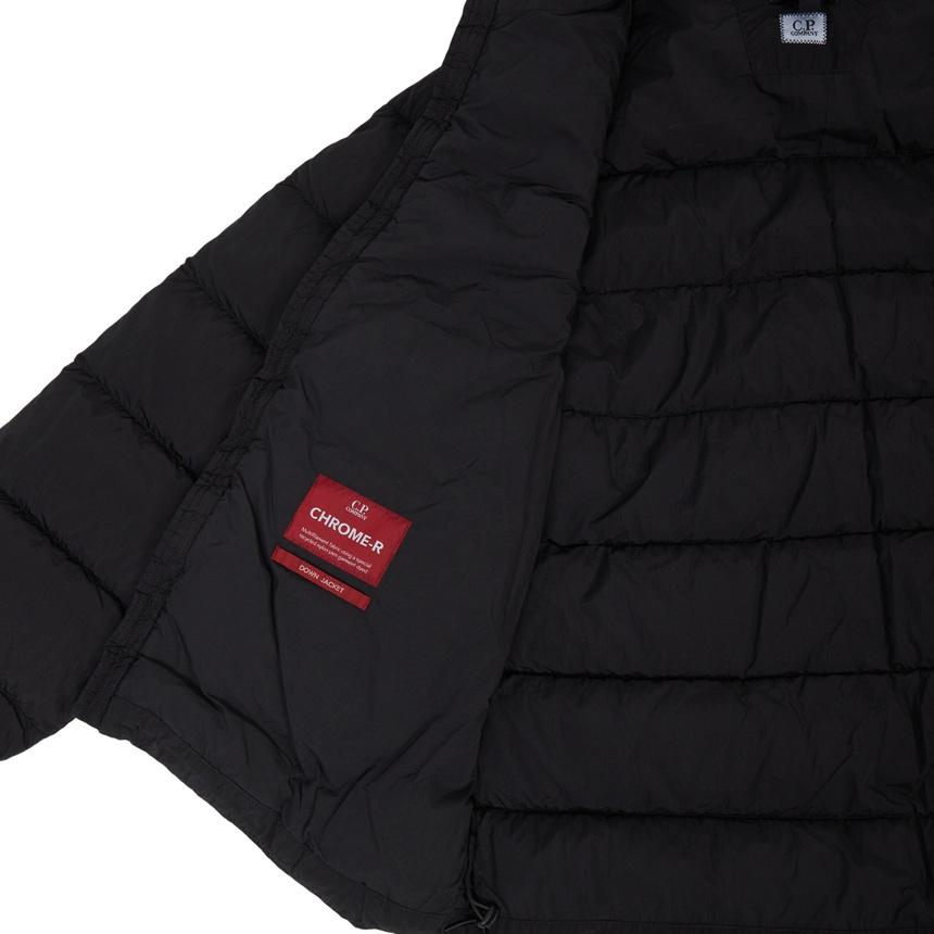 CP Company Black Down Puffer Jacket for Men