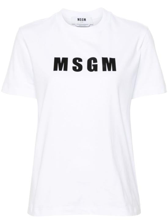 MSGM White Short Sleeve T-Shirt 3641 MDM9224700201
