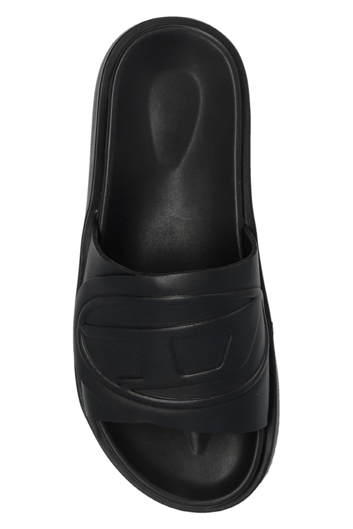 DIESEL Black SASLIDE D OVAL W Slide Sandals Unisex
