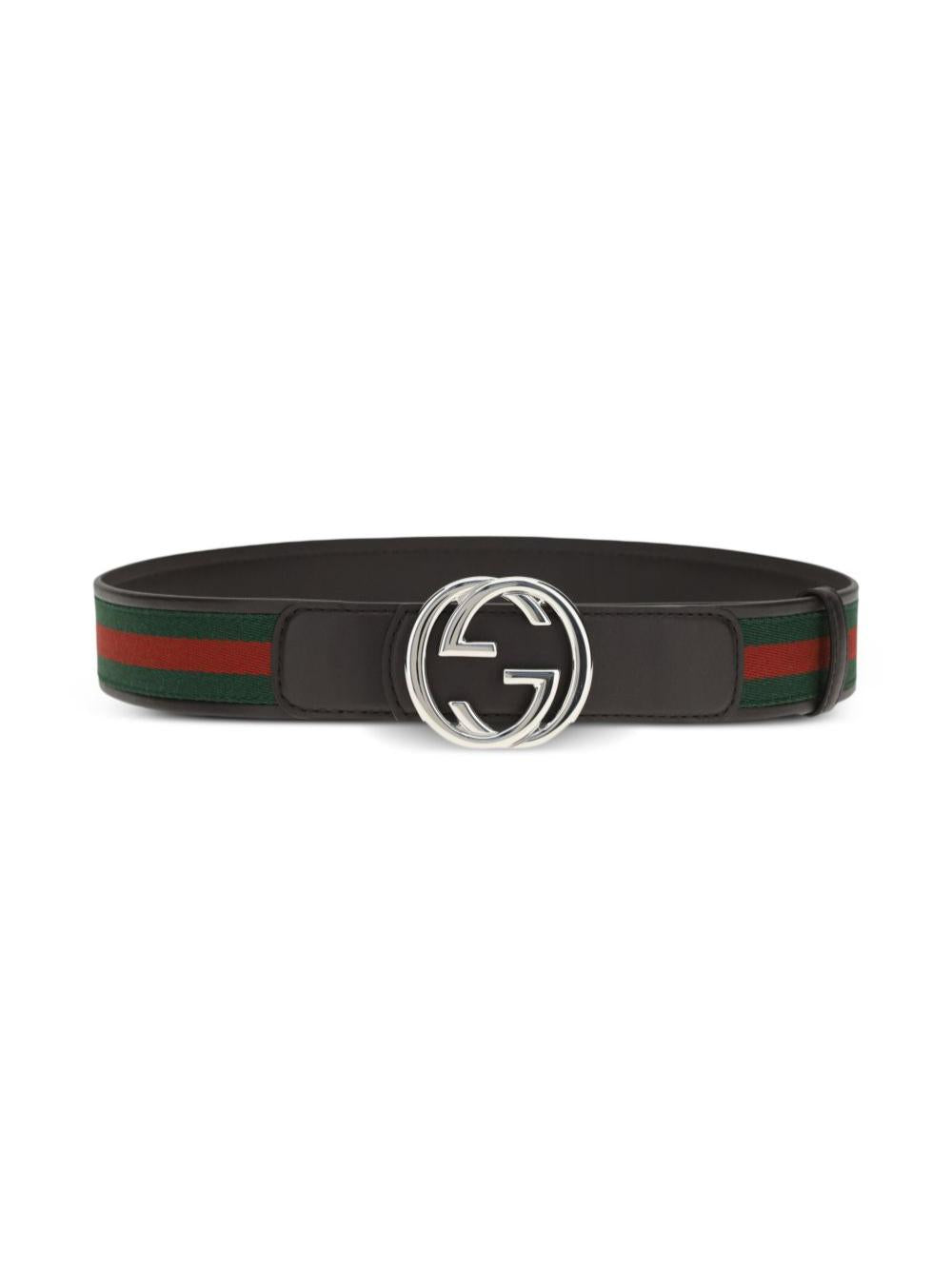 GUCCI Leather Belt Black Silver-Tone Buckle Men’s Accessory