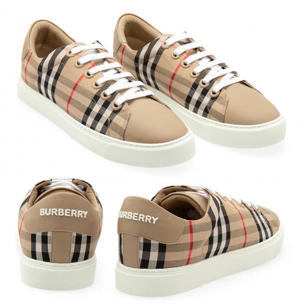 BURBERRY Albridge Check Low-Top Sneakers