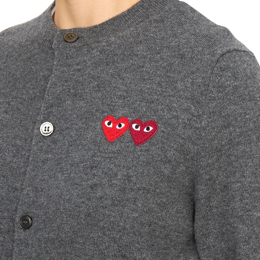 Comme des Garcons Double Heart Logo Unisex Cardigan AX N057 051 3