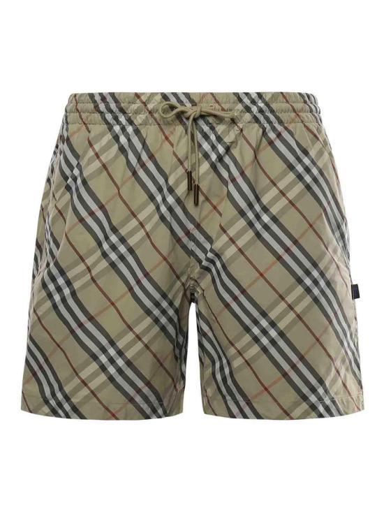 BURBERRY Check Swim Shorts Men’s 8121537 GLADE GREEN DOM
