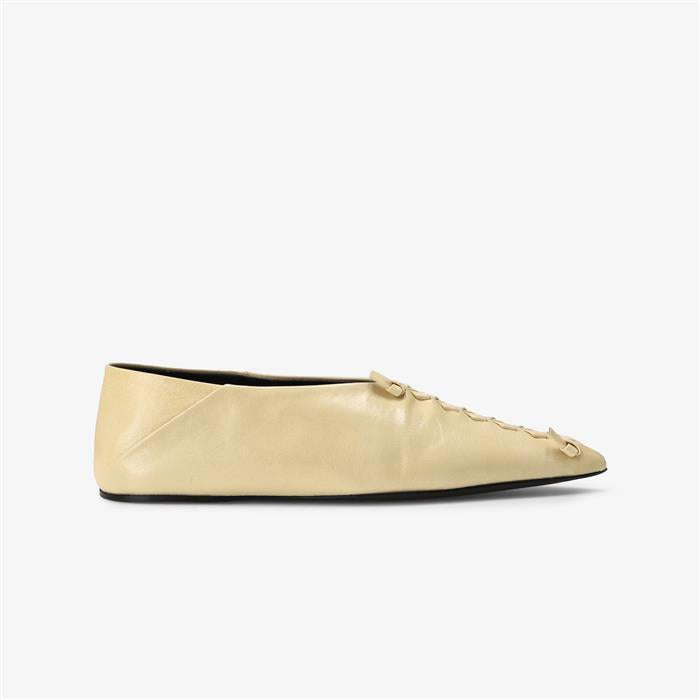 JIL SANDER Pointed Toe Stitch Ballerina Flats