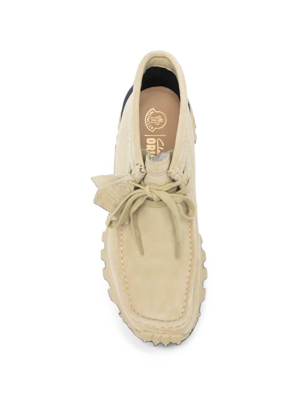 Moncler White Leather Low-Top Sneakers for Men