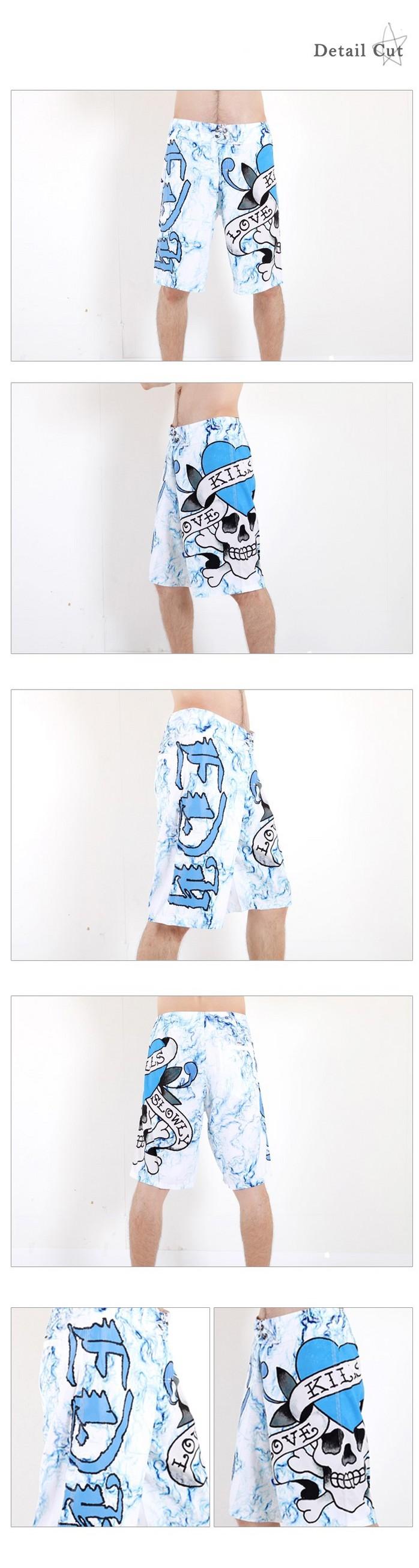 Ed Hardy Love Kills Smoking Boardshorts Swim Trunks for Men