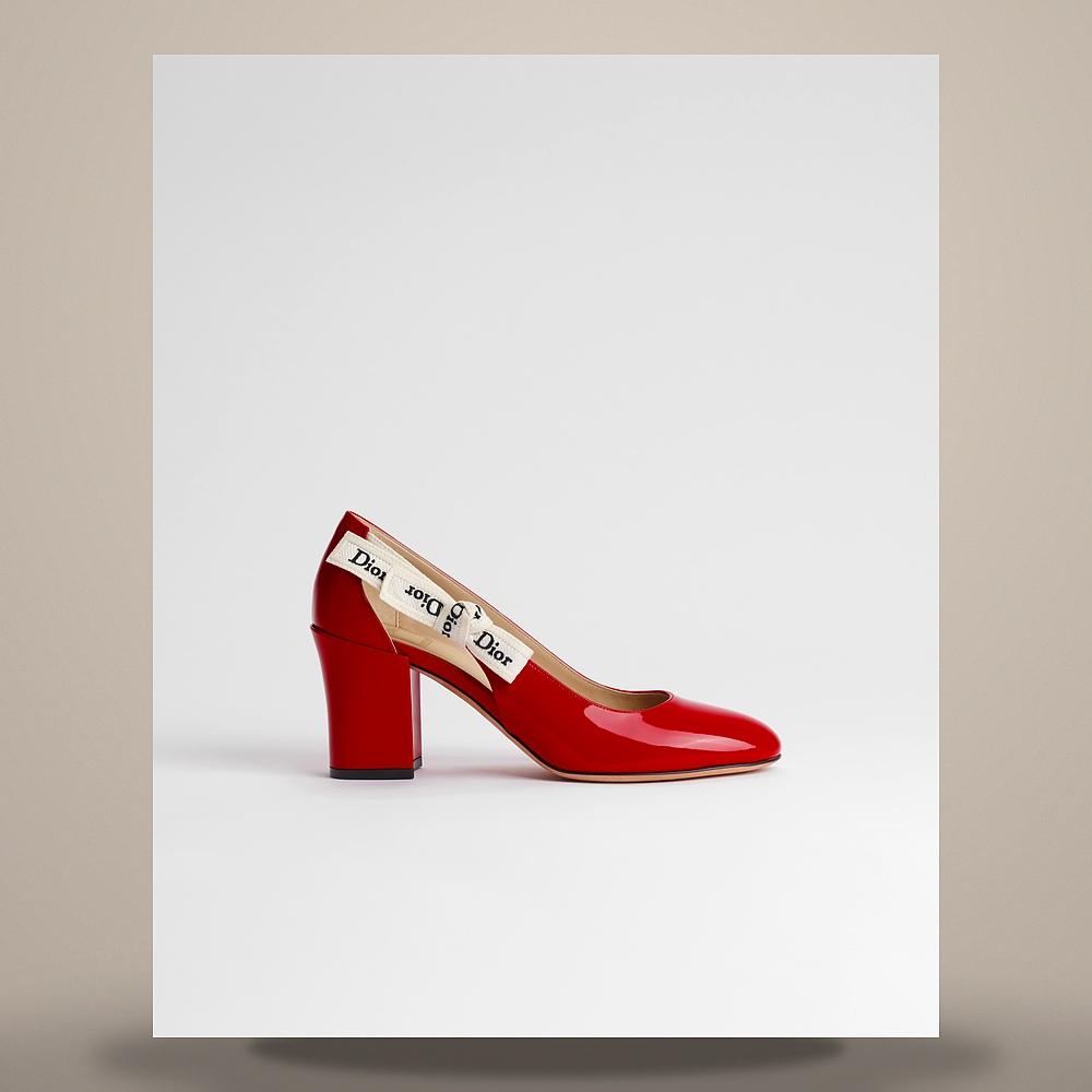 DIOR Red Patent Calfskin J’Adior Pumps Low-Top Sneakers KDV515VNI S24R