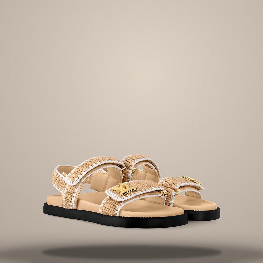 Louis Vuitton Sunset Comfort Men's Sandals Beige White 1AHKIY