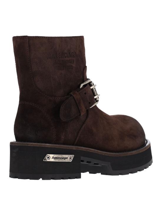 BALENCIAGA Light Espresso Leather Boots