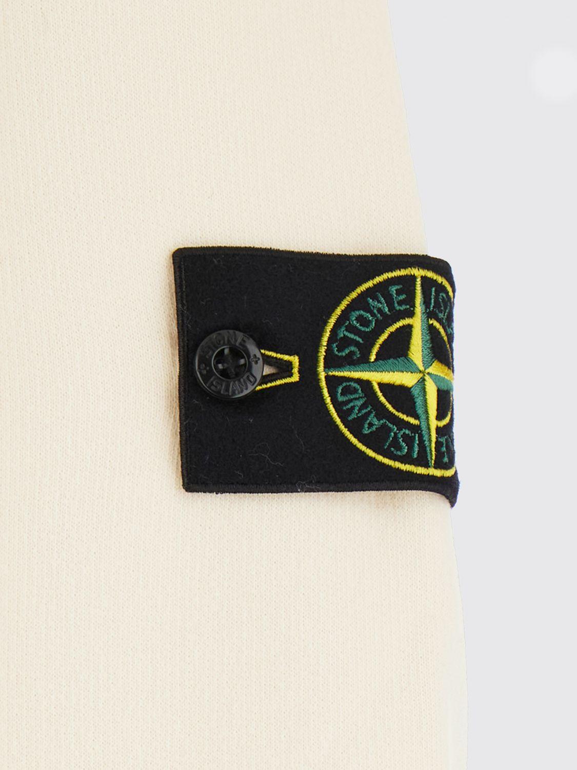 STONE ISLAND Blue Cotton Logo Sweatshirt