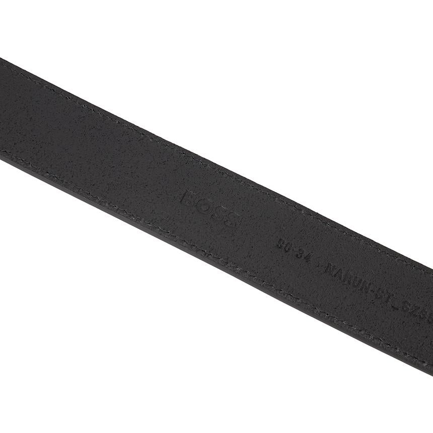 HUGO BOSS Men's Leather Belt Black