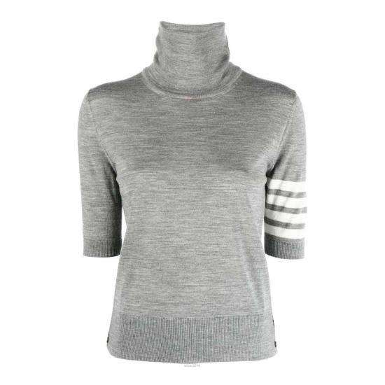THOM BROWNE Turtleneck Knit Sweater Women’s Fall Winte FKA434AY1014055 LGRAY DOM